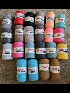 Hoooked RIBBON XL Cotton Yarn Multipack - 22 New Packs Assorted Colors